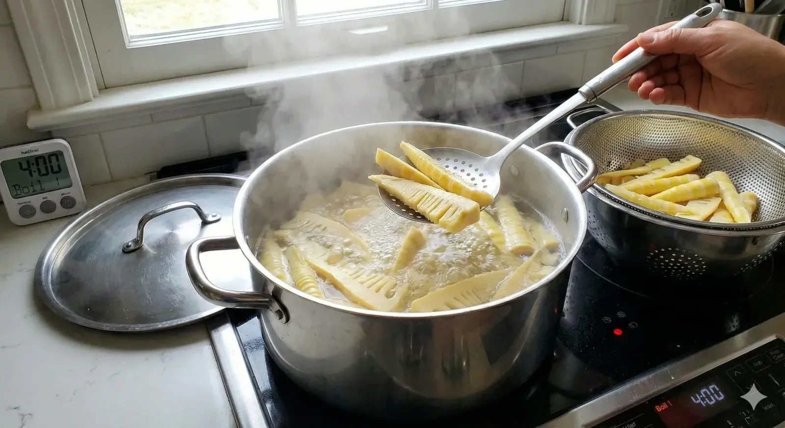Step 3. Boiling the Bamboo Shoots