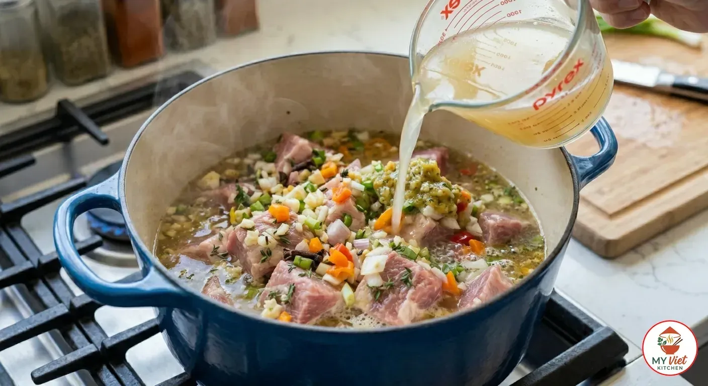 Step 3- Braise the Pork