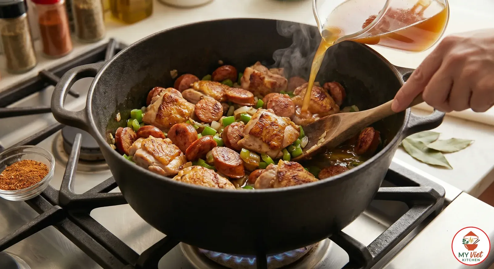 Step 3- Brown the Proteins and Build the Stew