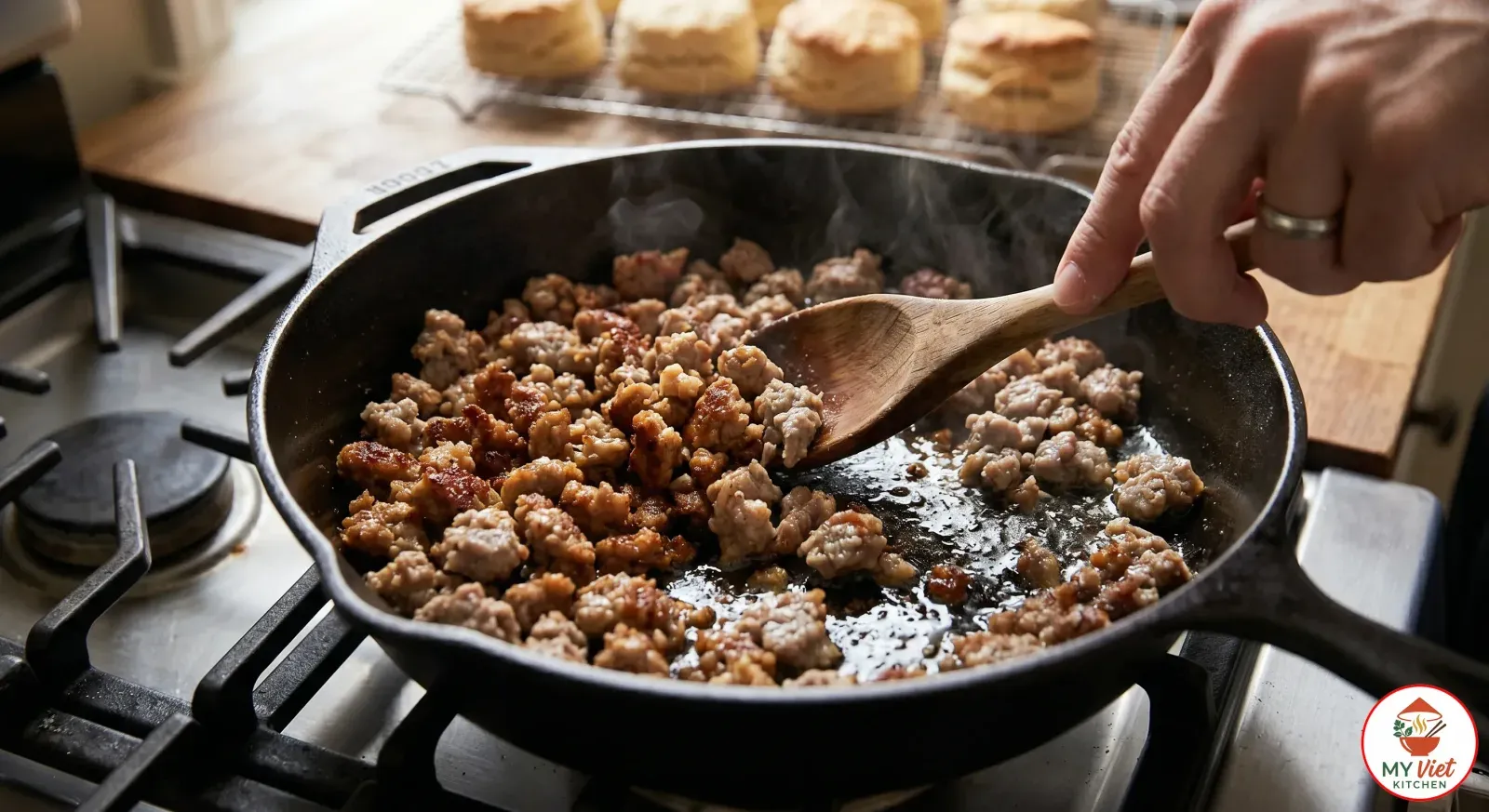 Step 3- Brown the Sausage