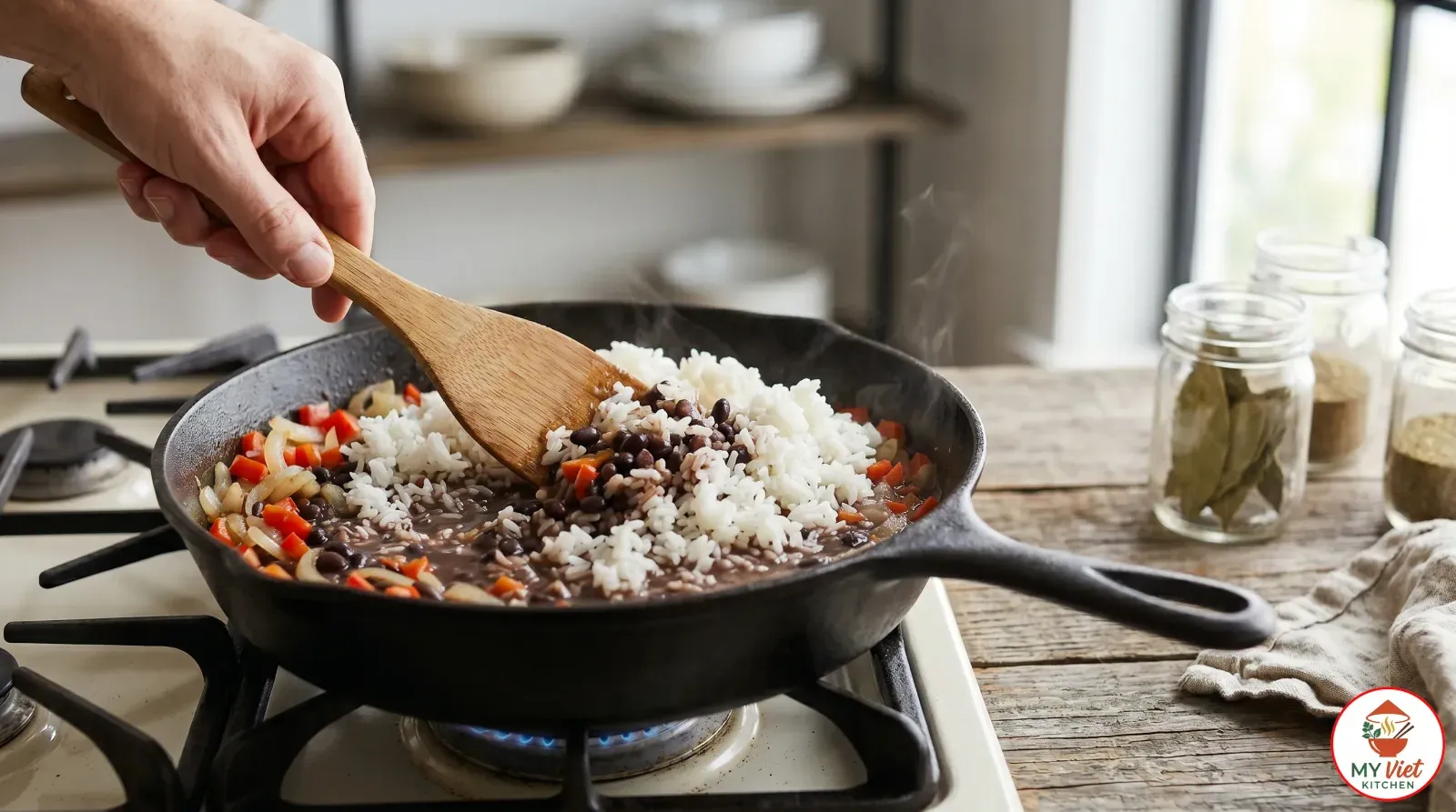 Step 3- Combine Rice and Beans