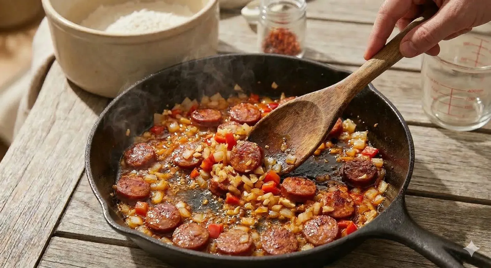 Step 3: Cook the Chorizo and Aromatics