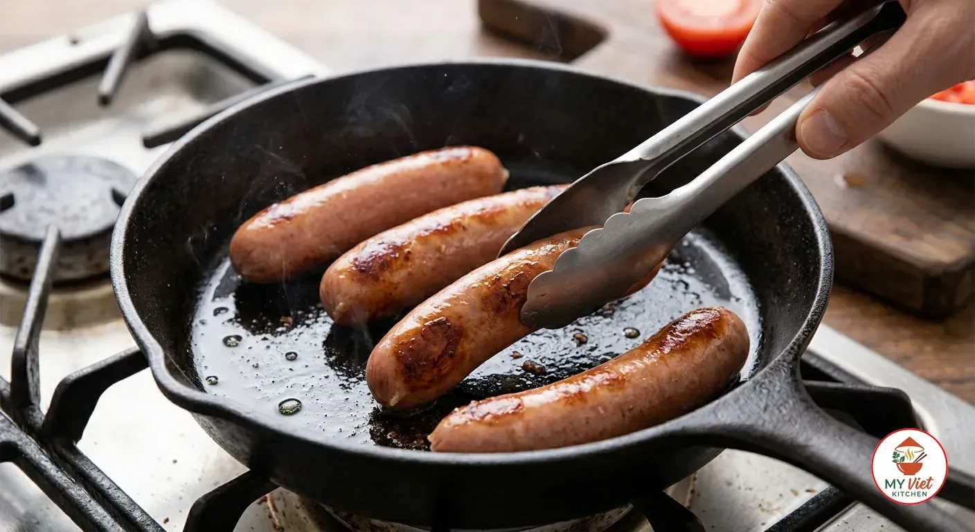 Step 3- Cook the Sausages