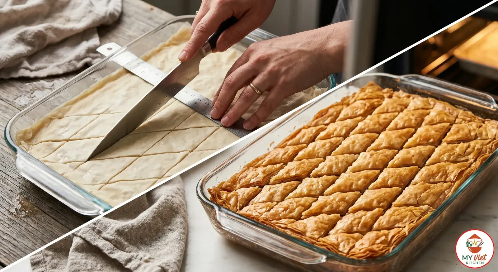 Step 3- Cut and Bake the Baklava