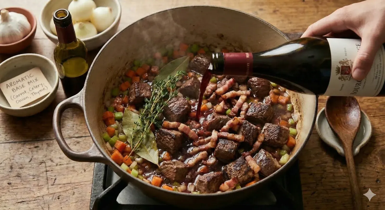 Step 3: Deglaze, Combine, and Braise