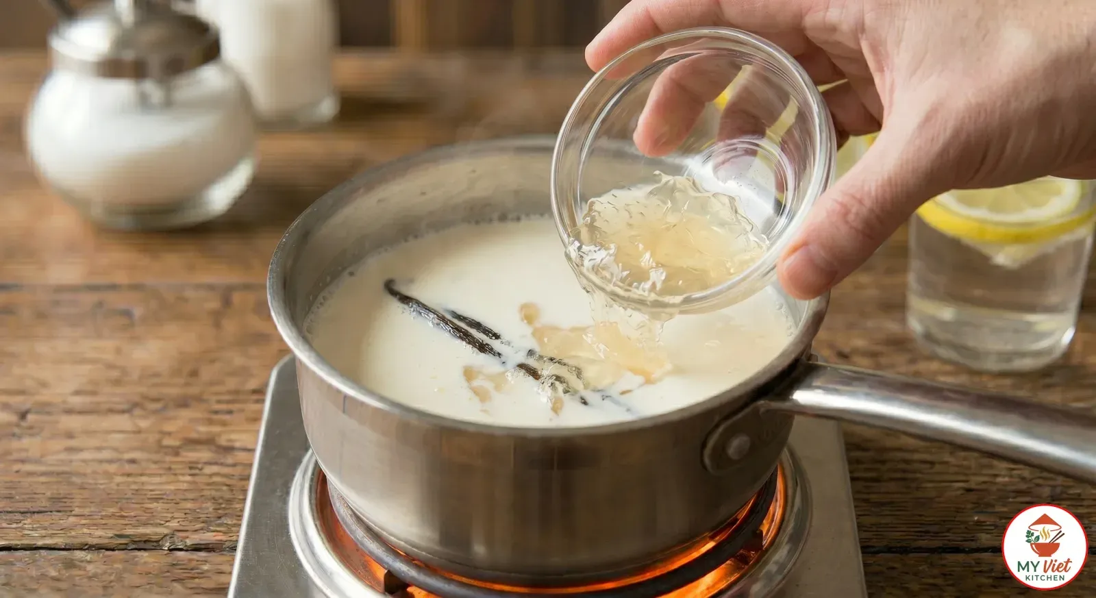 Step 3- Dissolve the Gelatin into the Cream