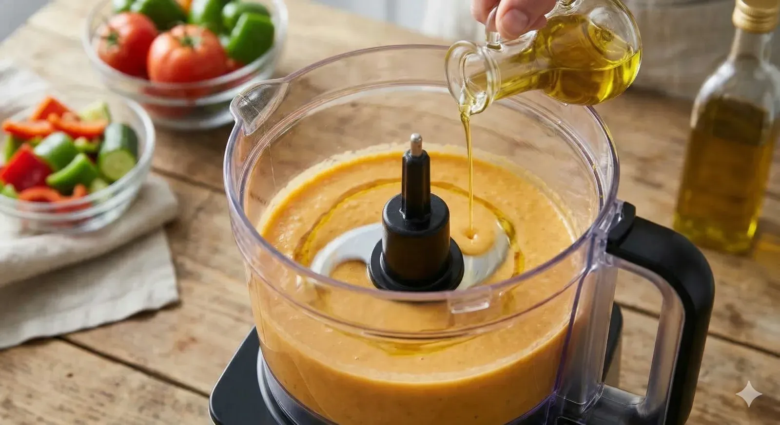 Step 3: Emulsify with Olive Oil