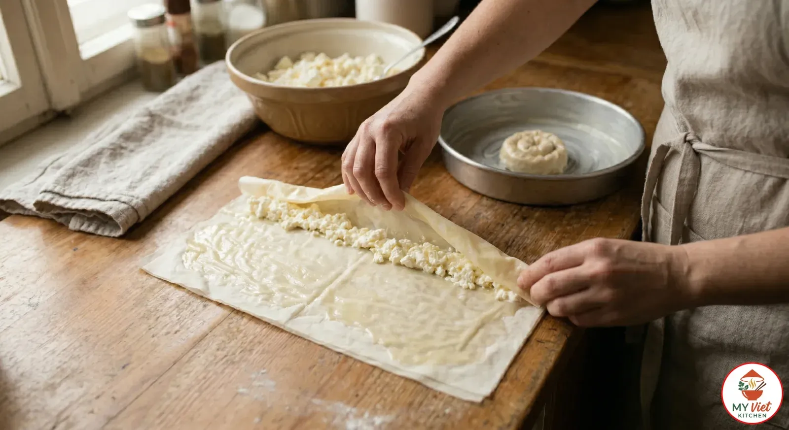 Step 3- Fill and Roll Each Sheet