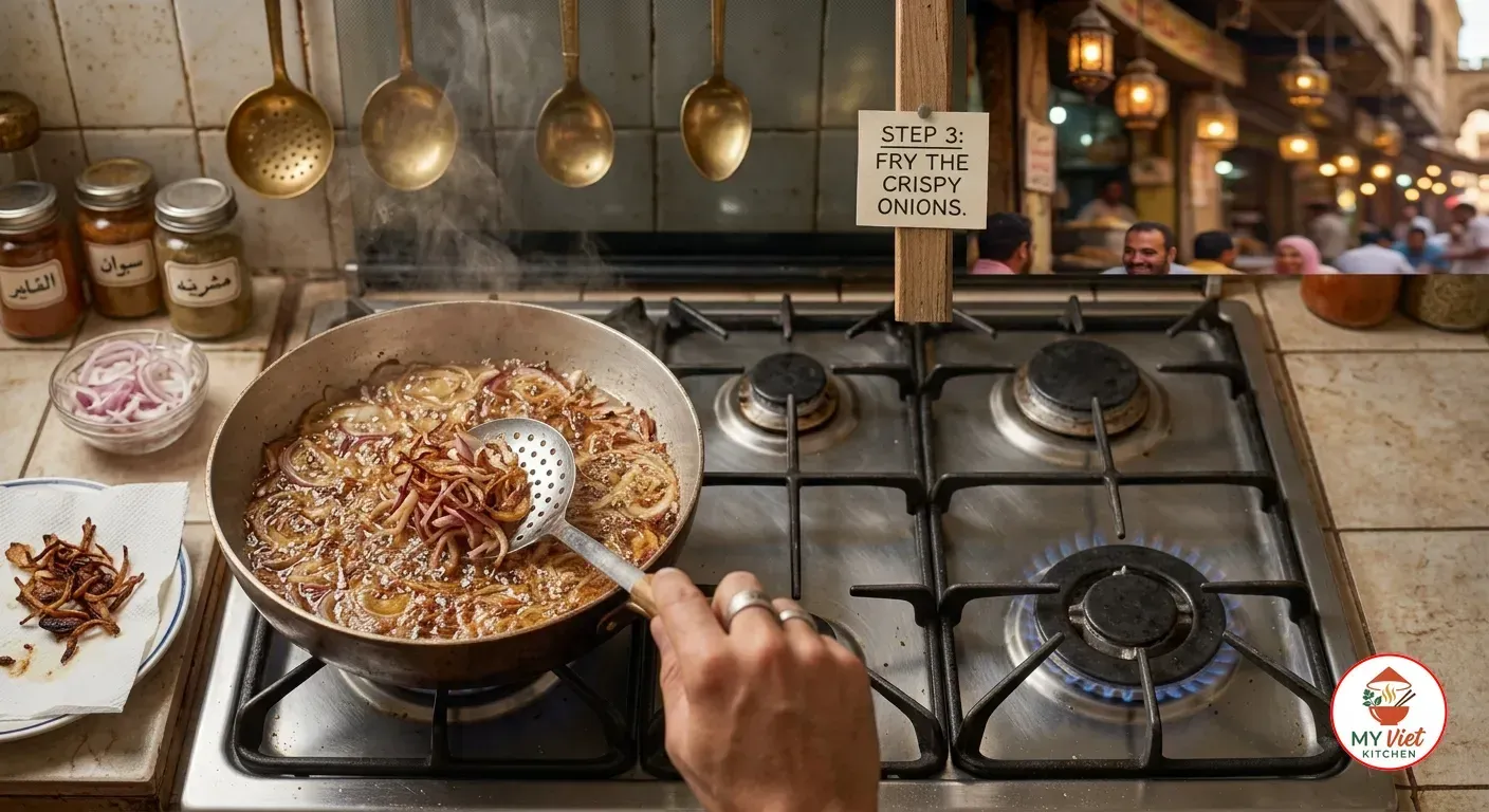 Step 3- Fry the Crispy Onions