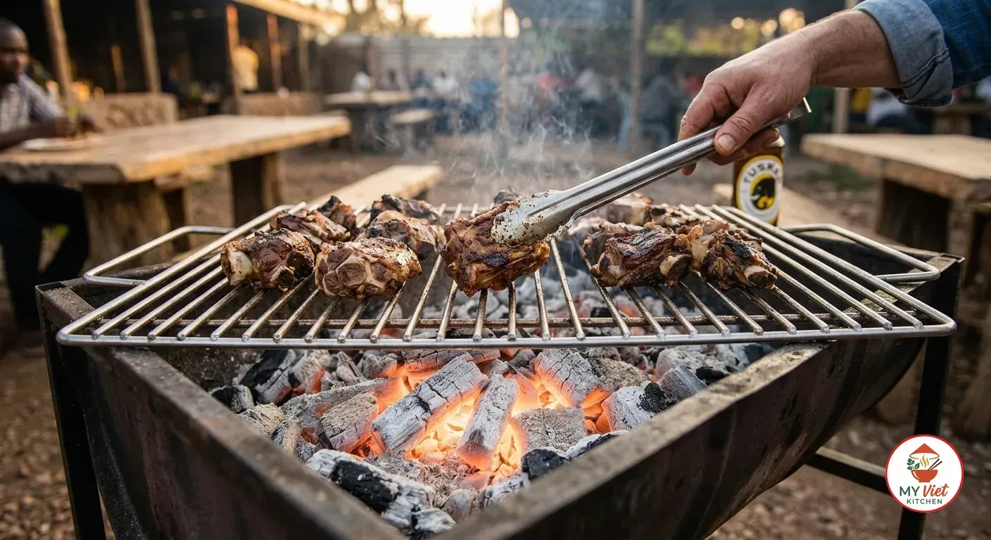 Step 3- Grill the Nyama Choma