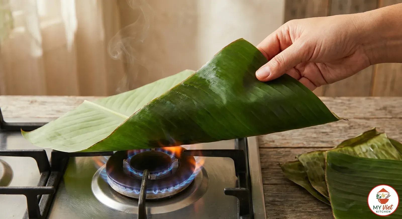 Step 3- Prepare the Banana Leaves
