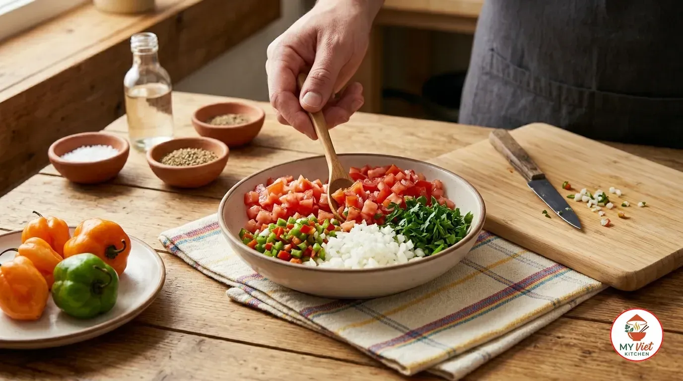 Step 3- Prepare the Salsa Criolla