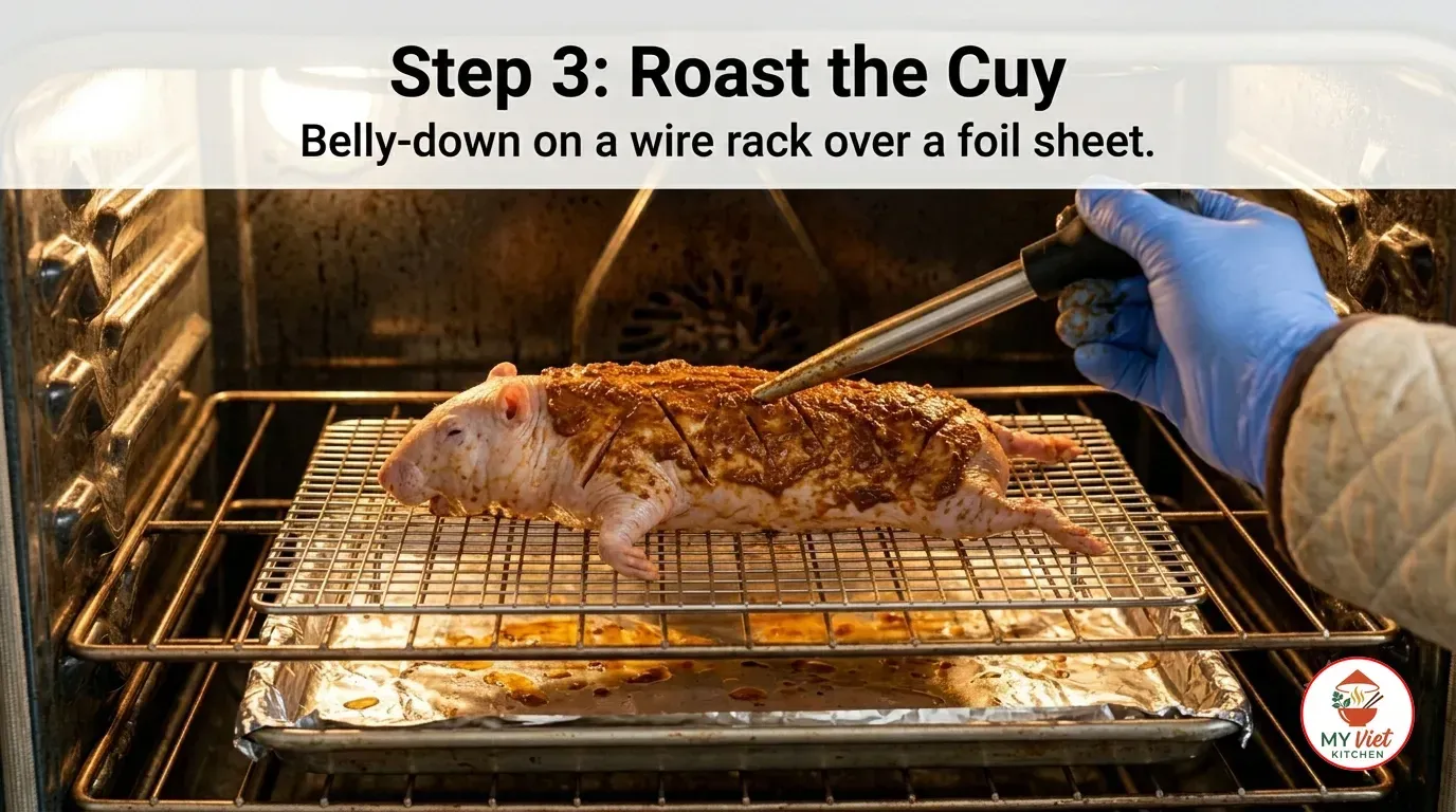 Step 3- Roast the Cuy