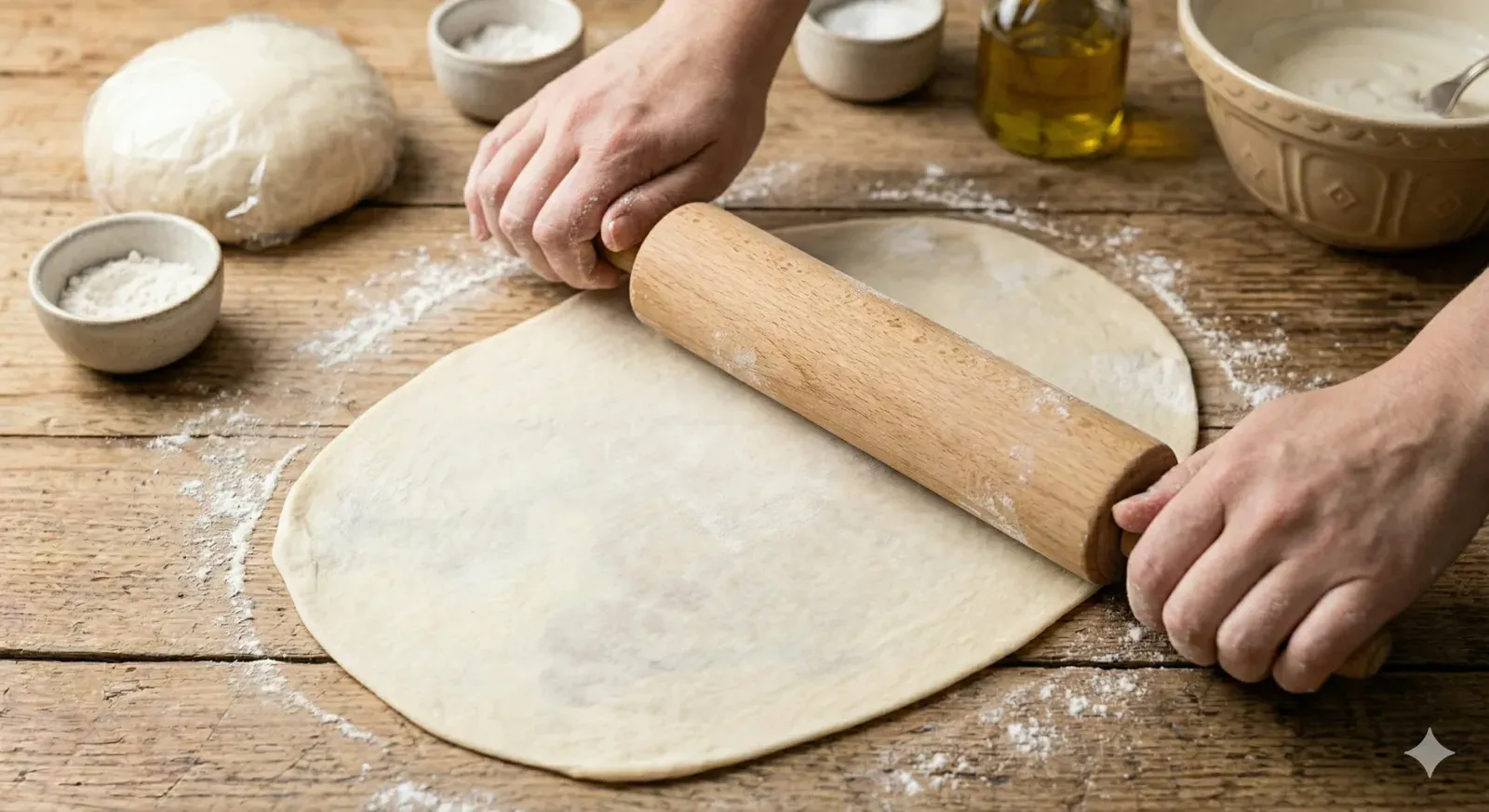 Step 3- Roll the Dough Paper-Thin