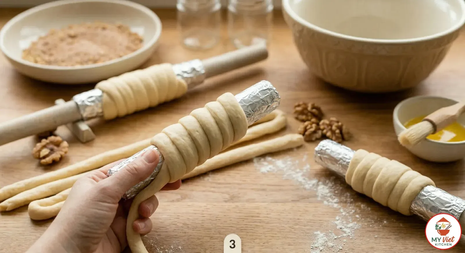 Step 3- Shape the Dough Around Molds
