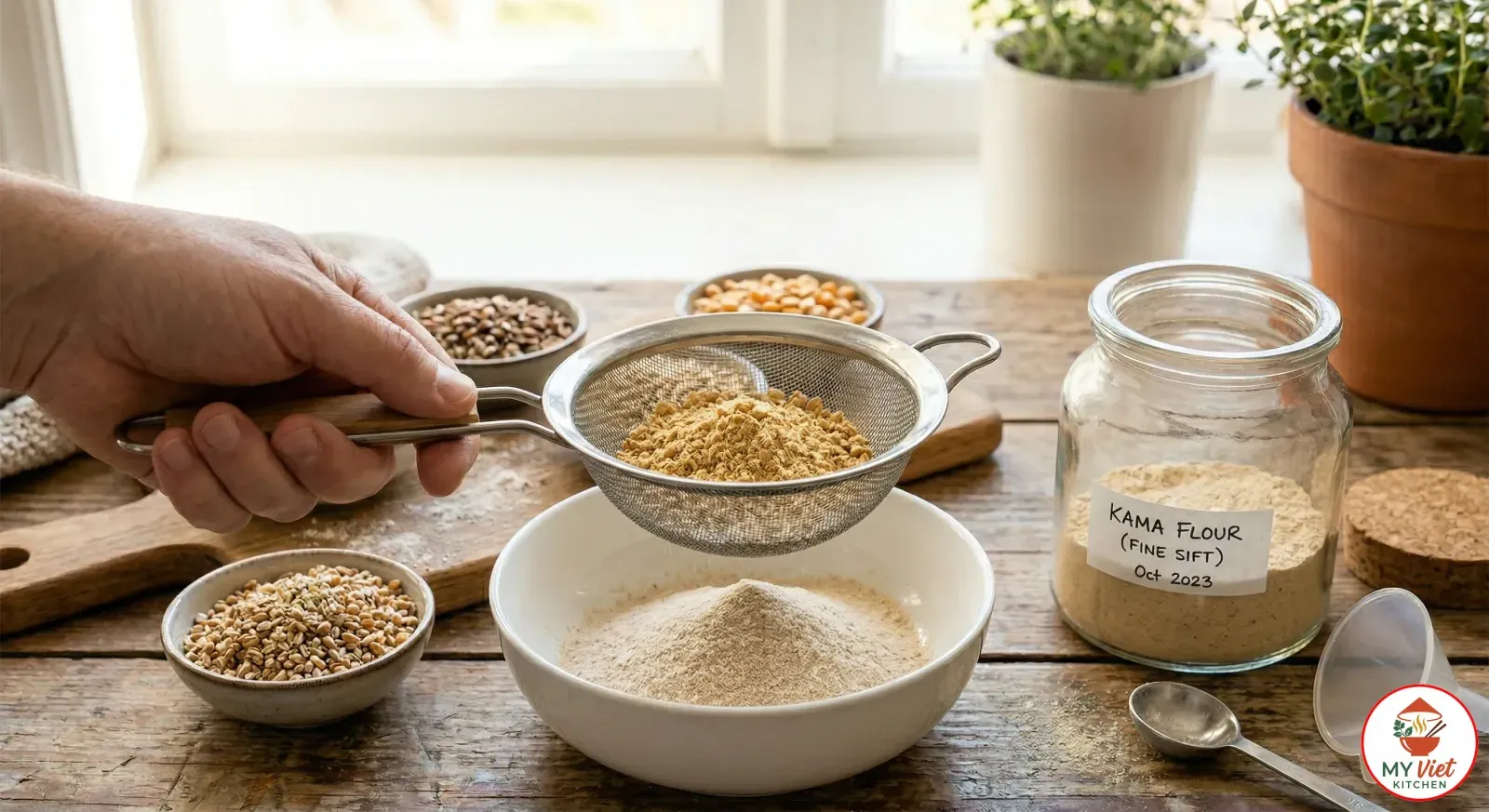 Step 3- Sift and Store the Kama Flour
