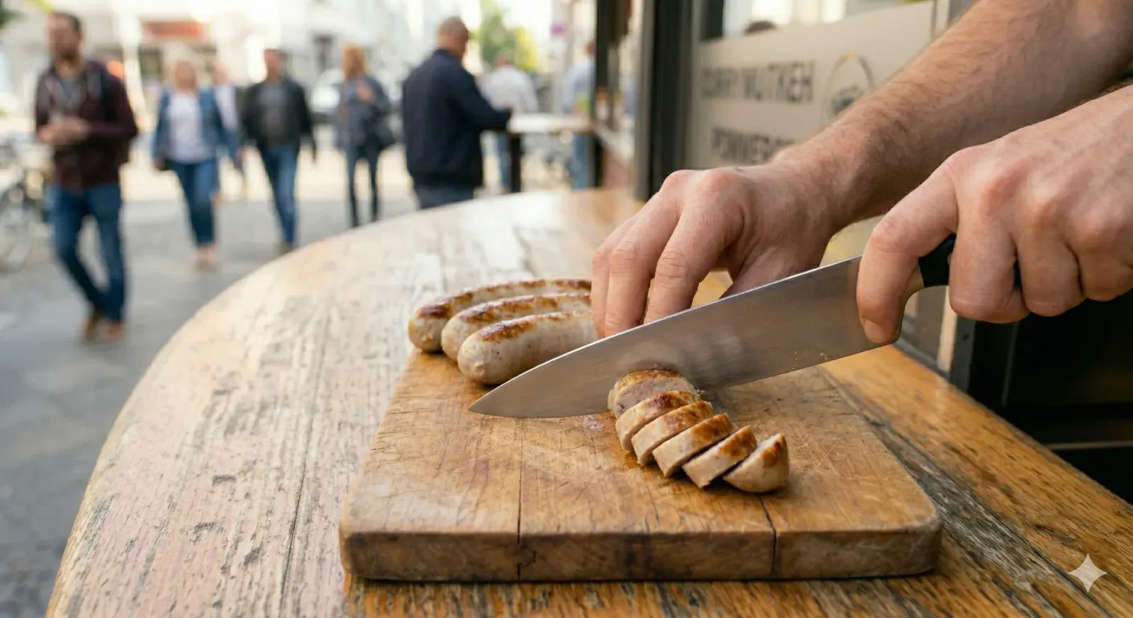 Step 3- Slice the Sausages