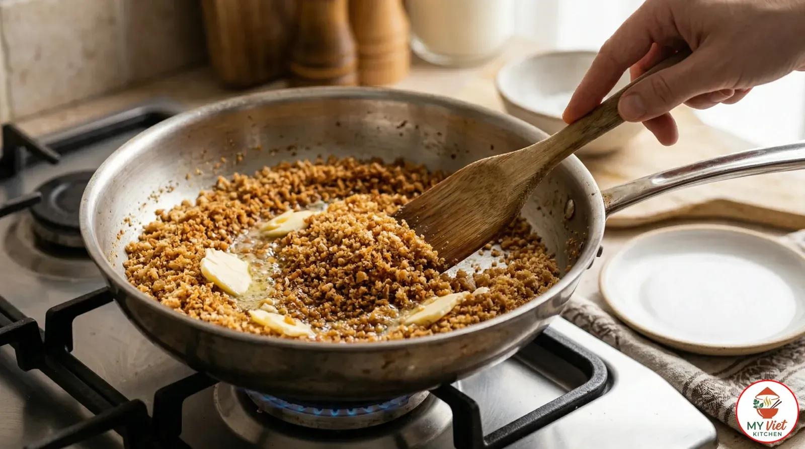 Step 3- Toast the Breadcrumbs