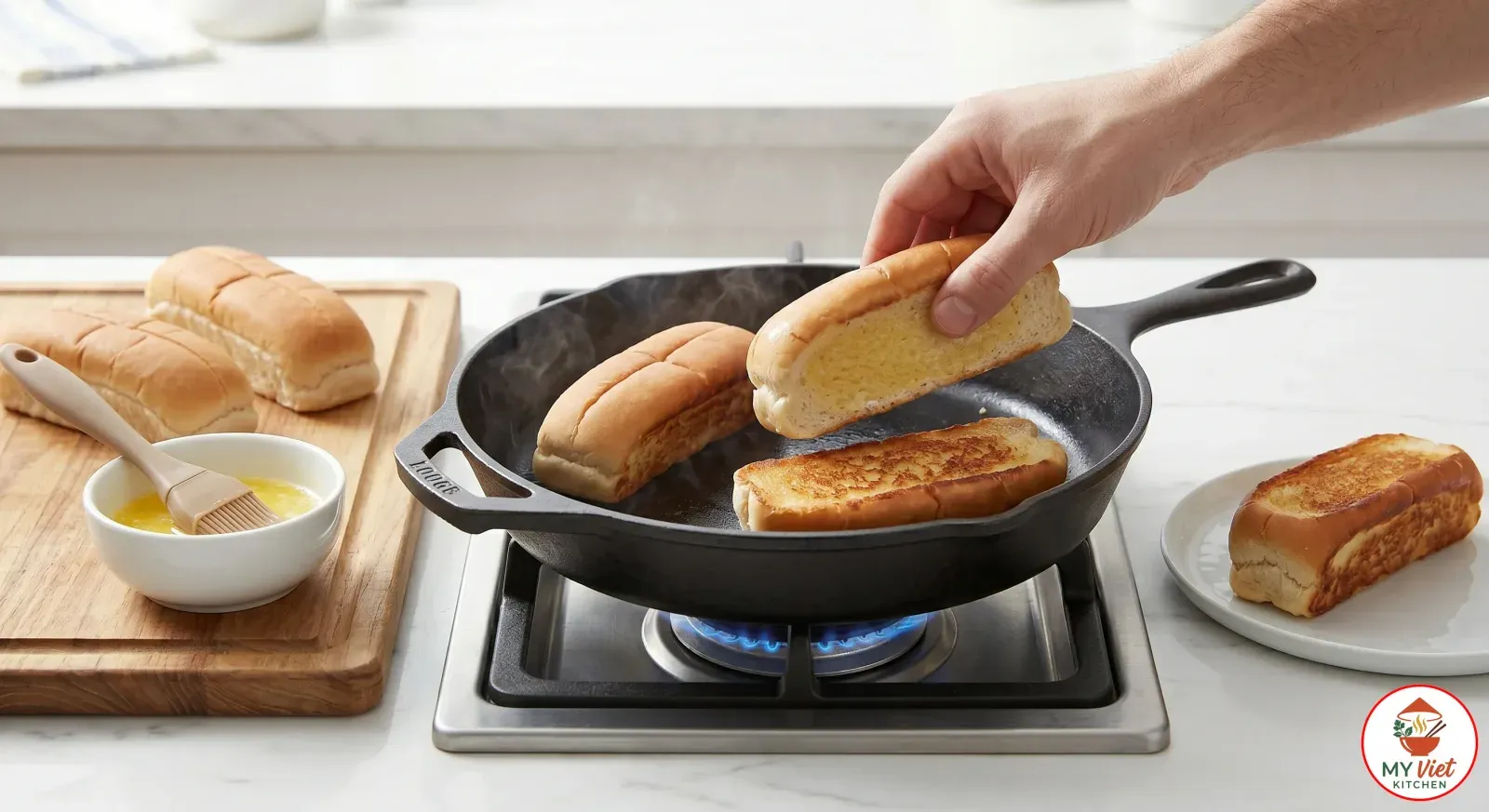 Step 3- Toast the Buns