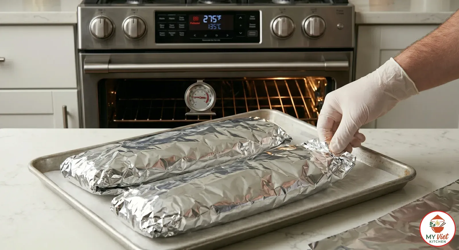 Step 3- Wrap and Bake Low and Slow