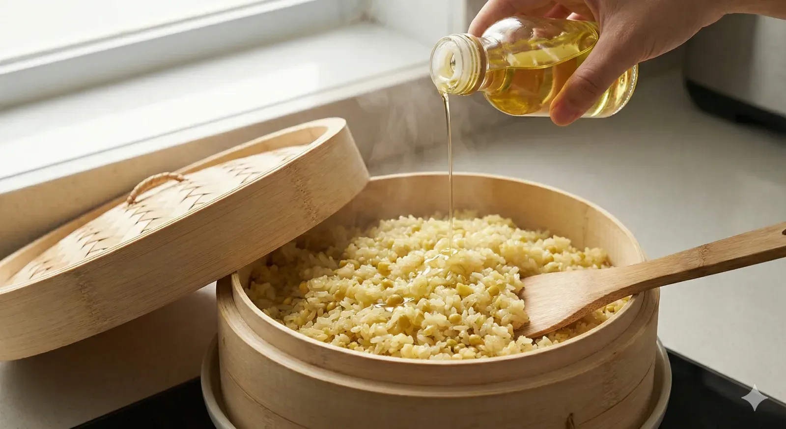 Step 4: Add Oil and Steam for 10 More Minutes