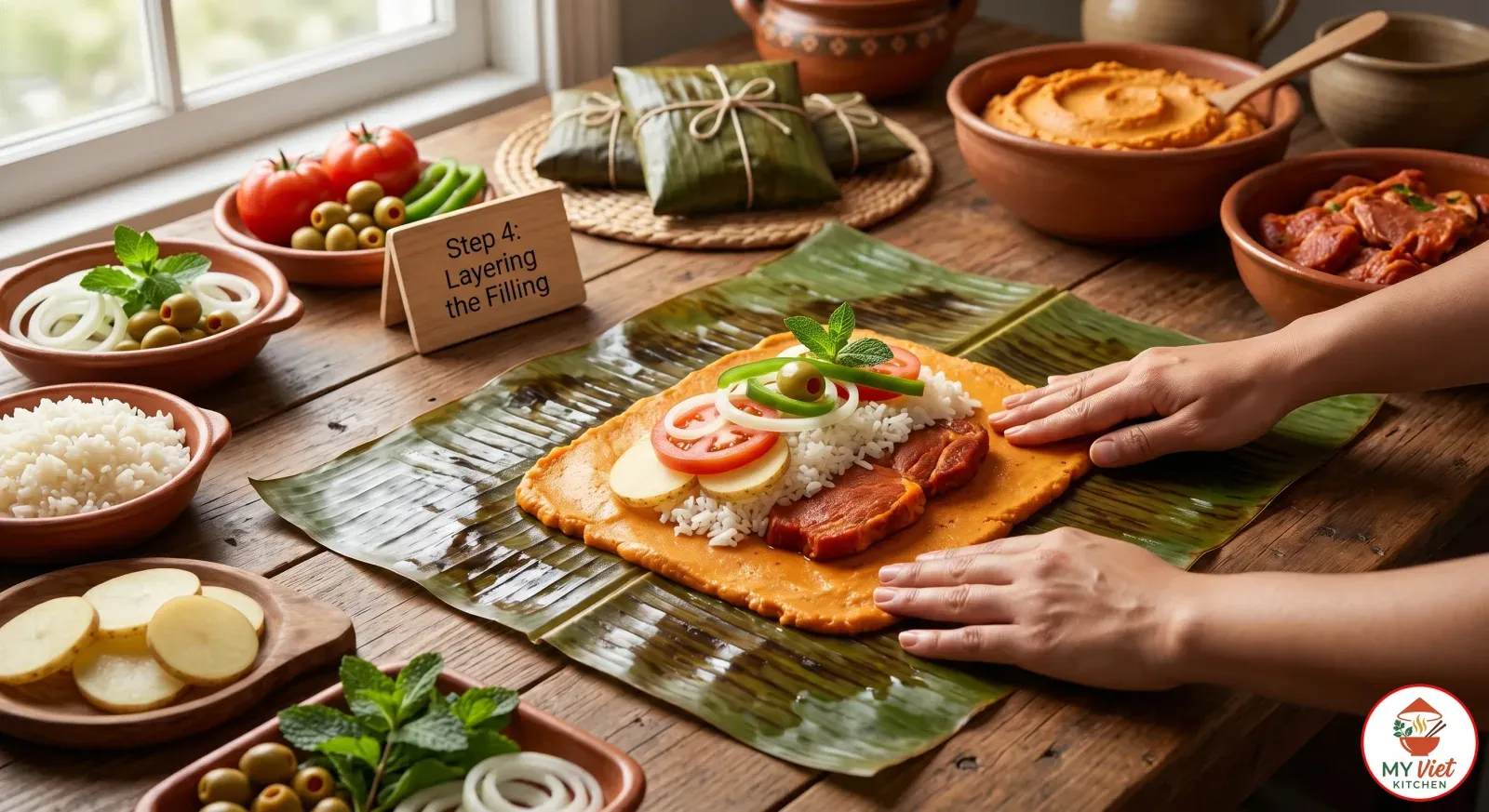 Step 4- Assemble the Nacatamales