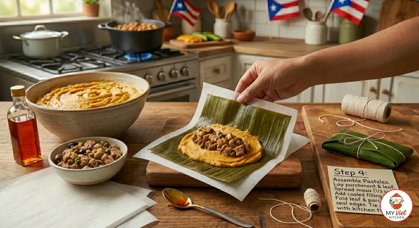 Step 4- Assemble the Pasteles