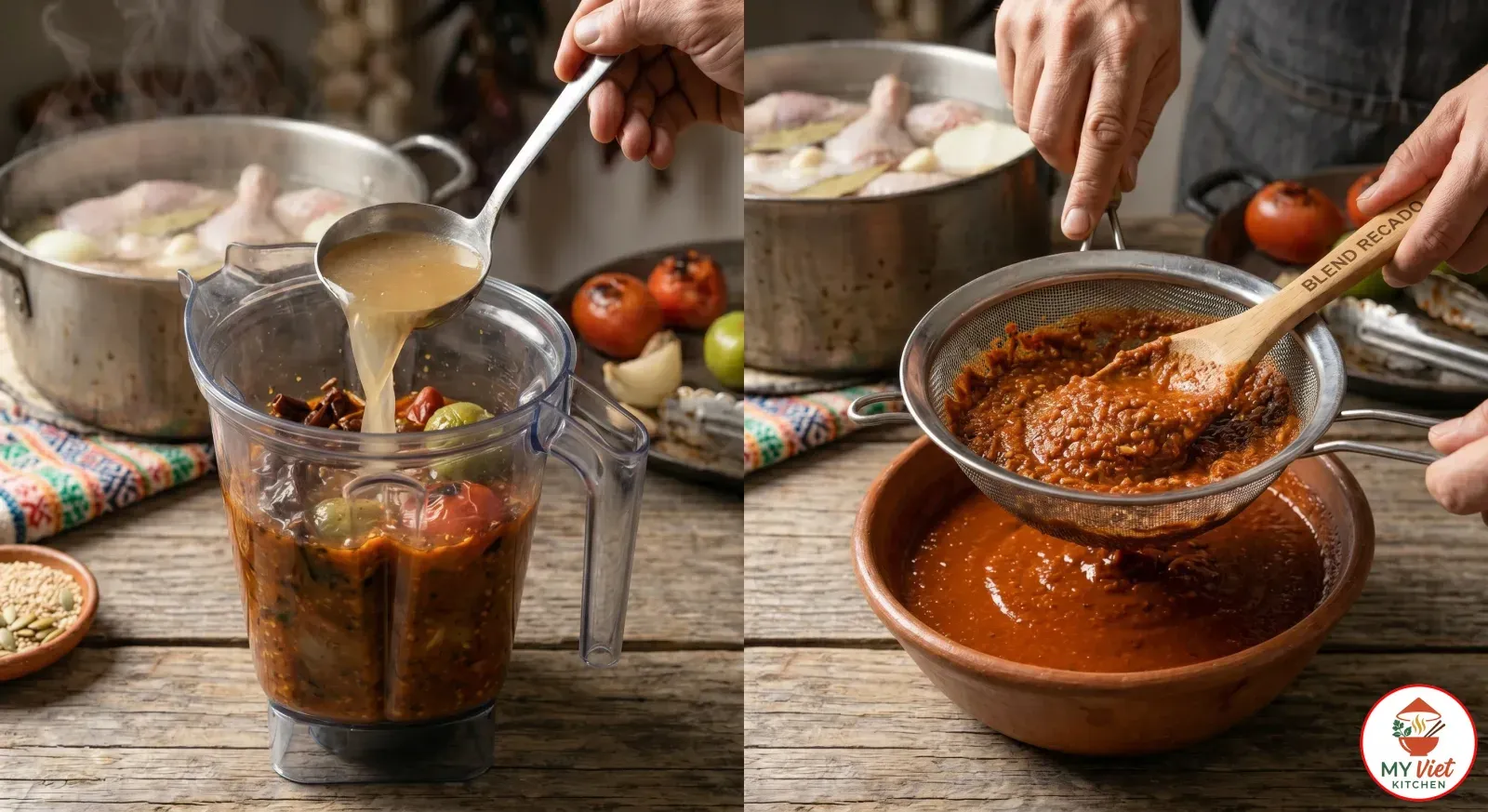 Step 4- Blend the Recado (Spice Paste)