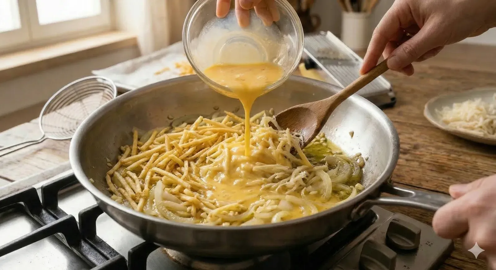Step 4: Combine and Scramble the Eggs