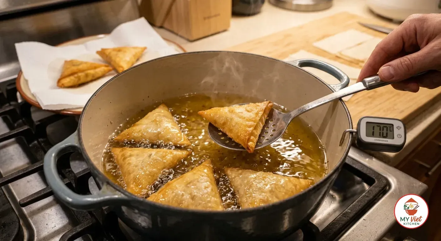 Step 4- Deep Fry Until Golden and Crispy