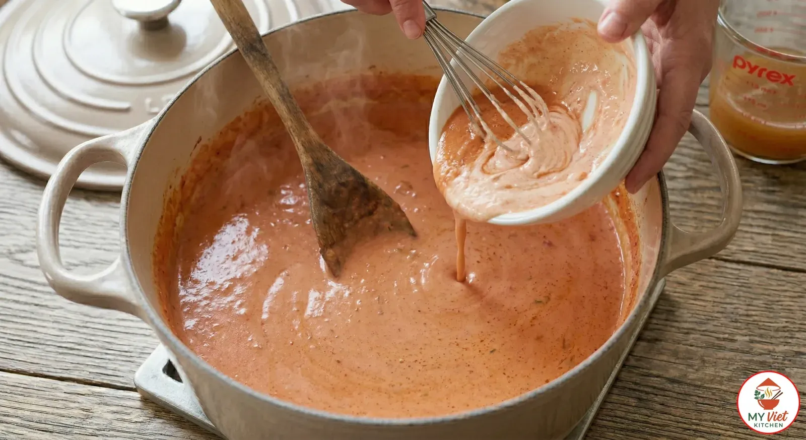 Step 4- Finish with the Sour Cream Sauce