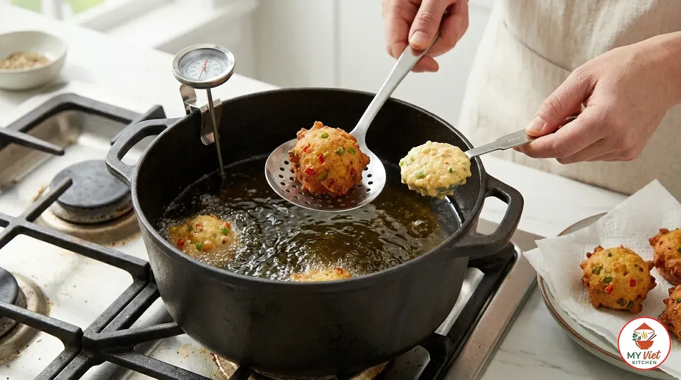 Step 4- Fry the Fritters