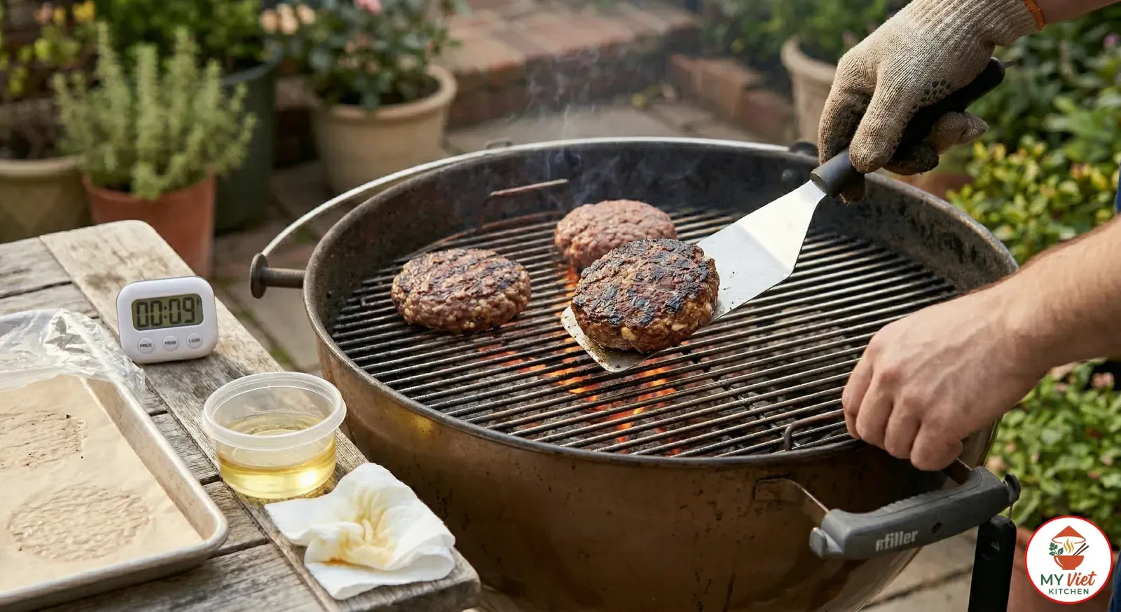 Step 4- Grill the Pljeskavica
