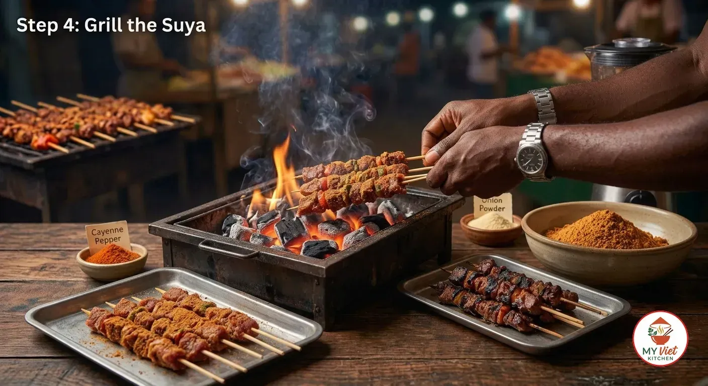 Step 4- Grill the Suya