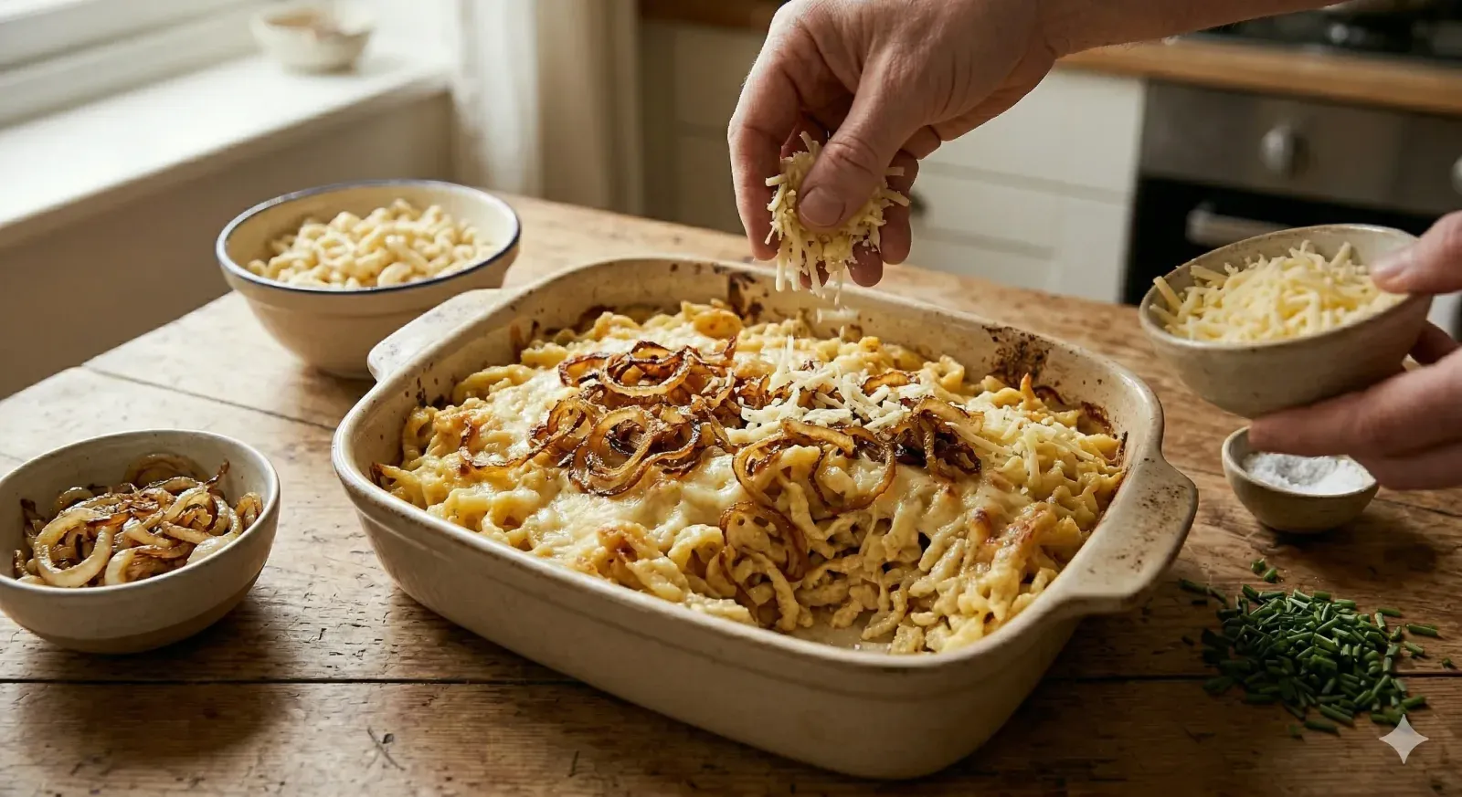 Step 4- Layer and Bake the Kasespatzle