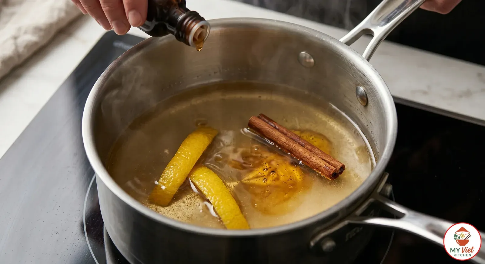 Step 4- Make the Honey-Lemon Syrup
