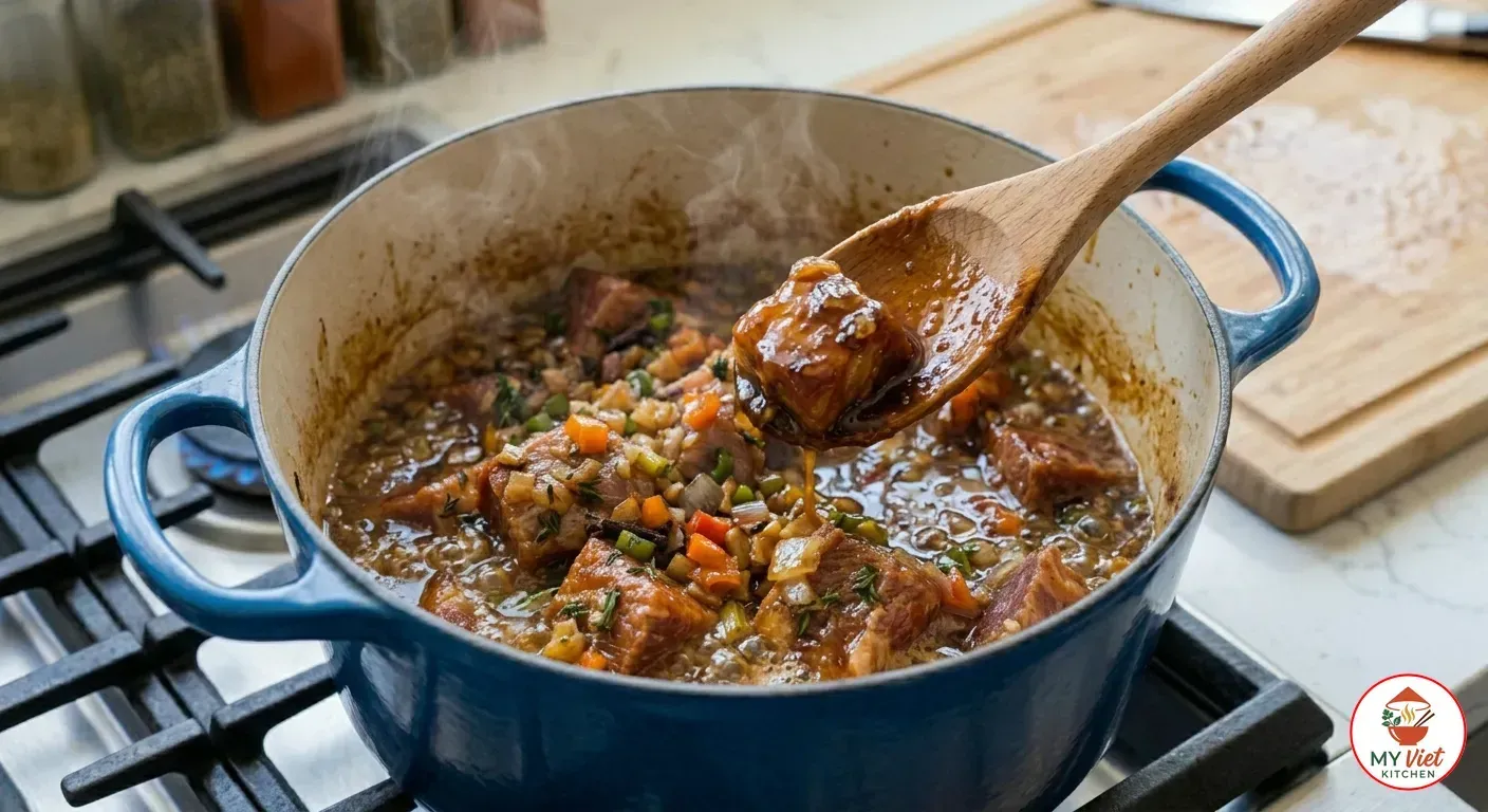 Step 4- Reduce the Braising Liquid