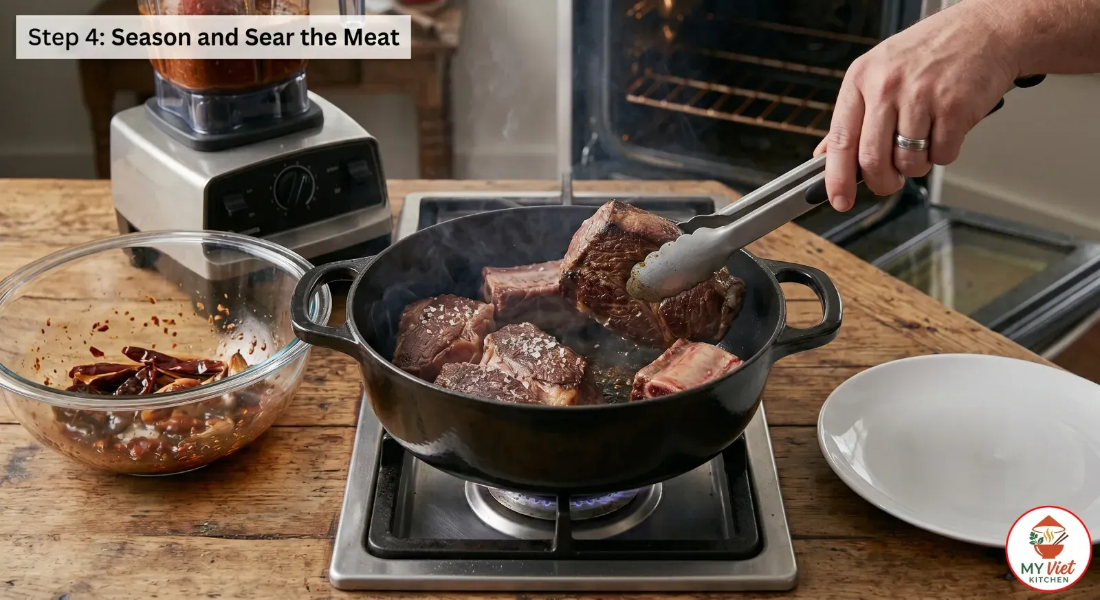 Step 4- Season and Sear the Meat