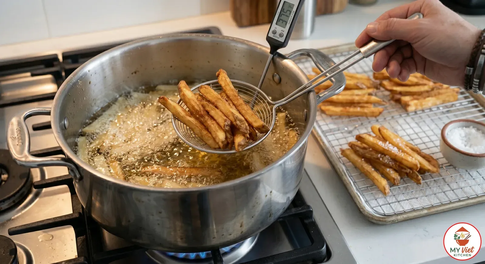 Step 4- Second Fry for Crispiness