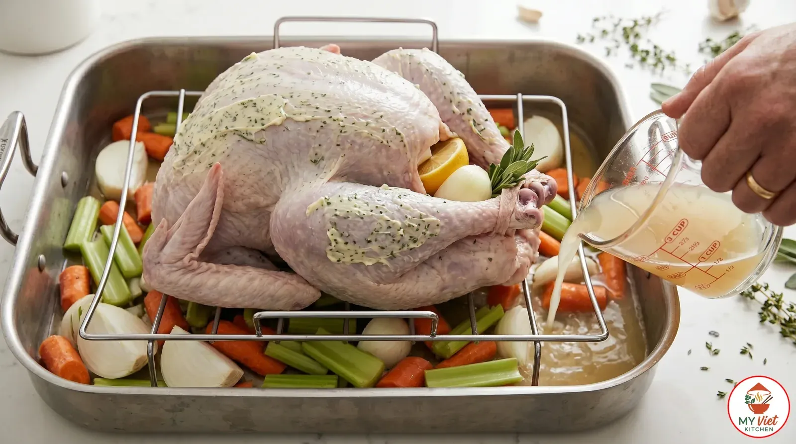 Step 4- Set Up the Roasting Pan