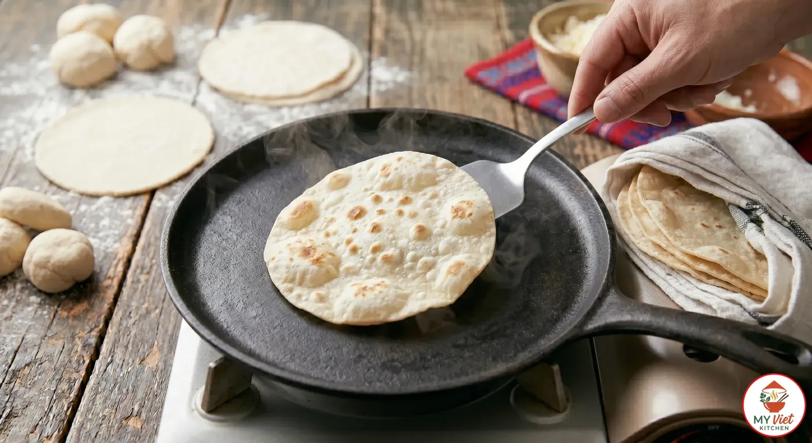 Step 4- Shape and Cook the Tortillas