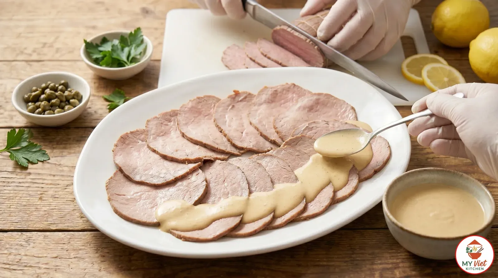 Step 4- Slice and Assemble the Vitello Tonnato