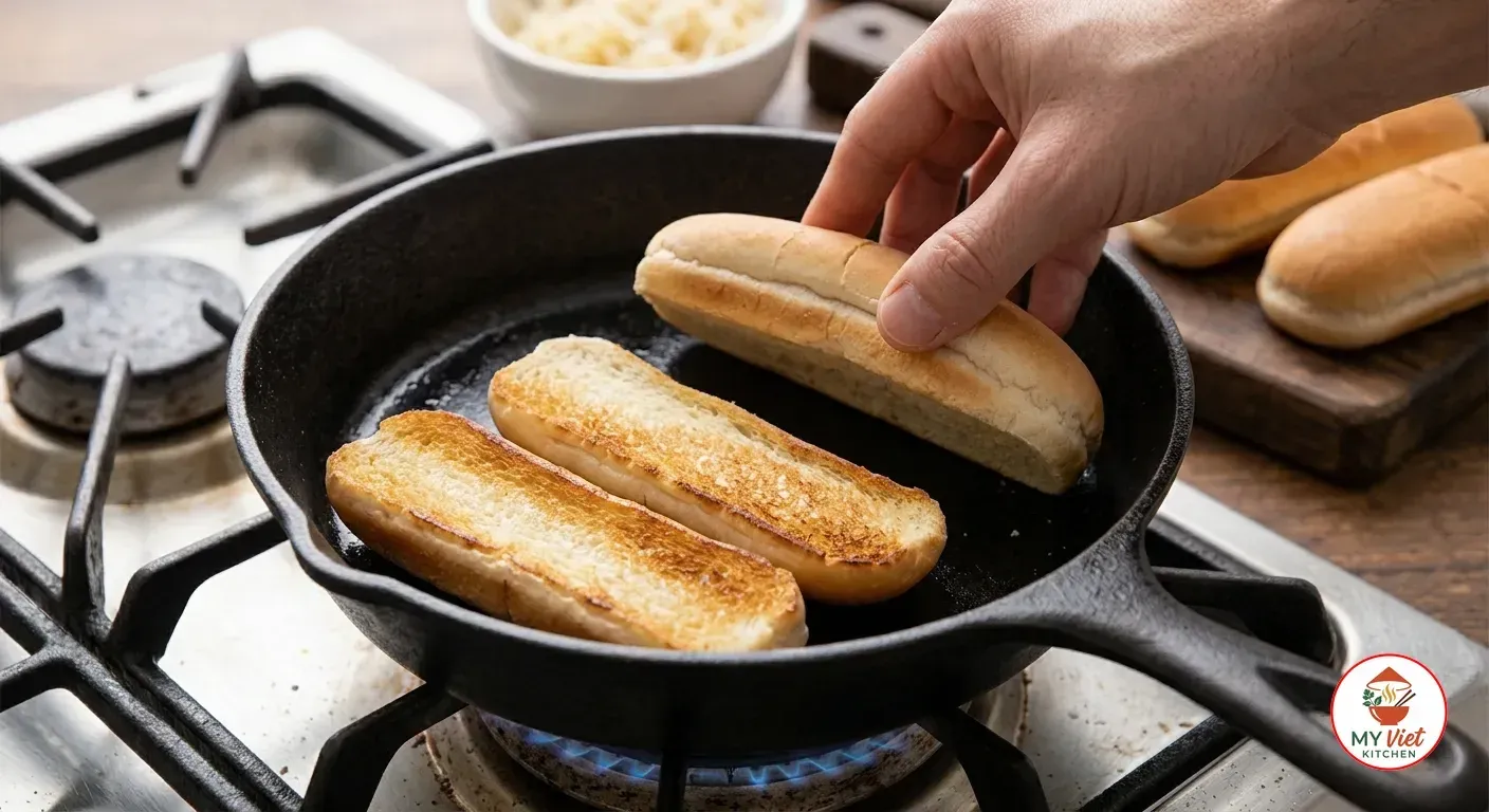 Step 4- Toast the Buns