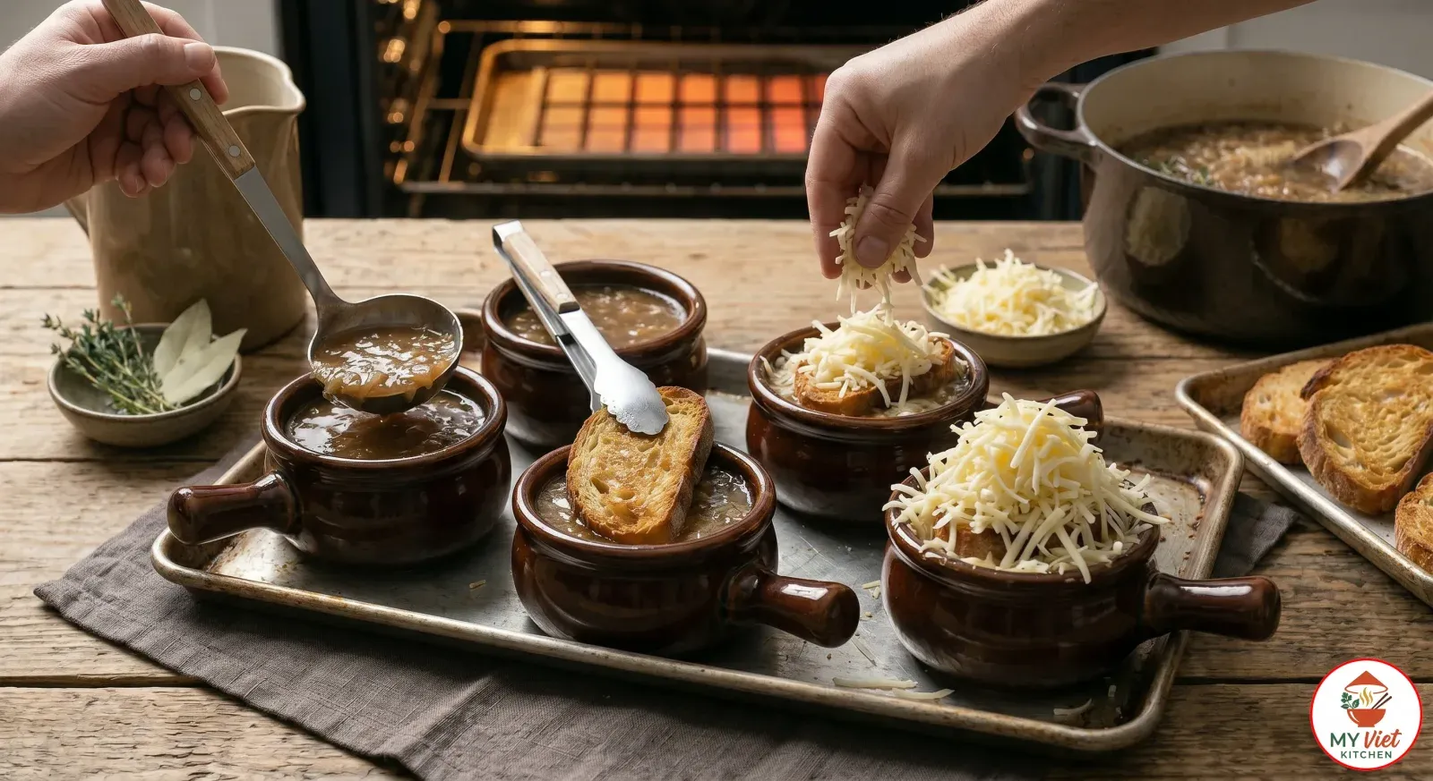 Step 5- Assemble and Broil with Cheese