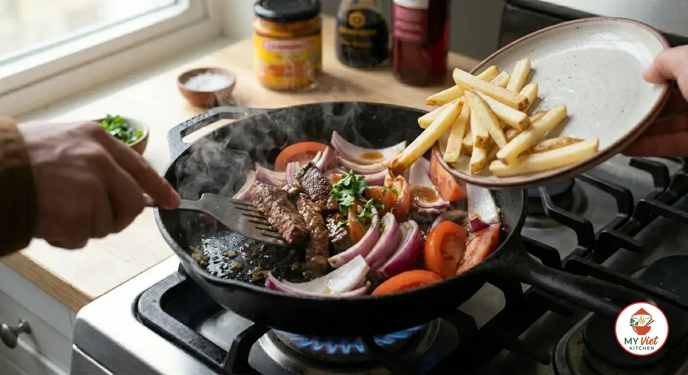 Step 5- Combine and Finish the Lomo Saltado