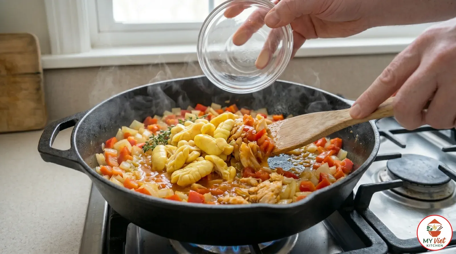 Step 5- Fold in the Ackee