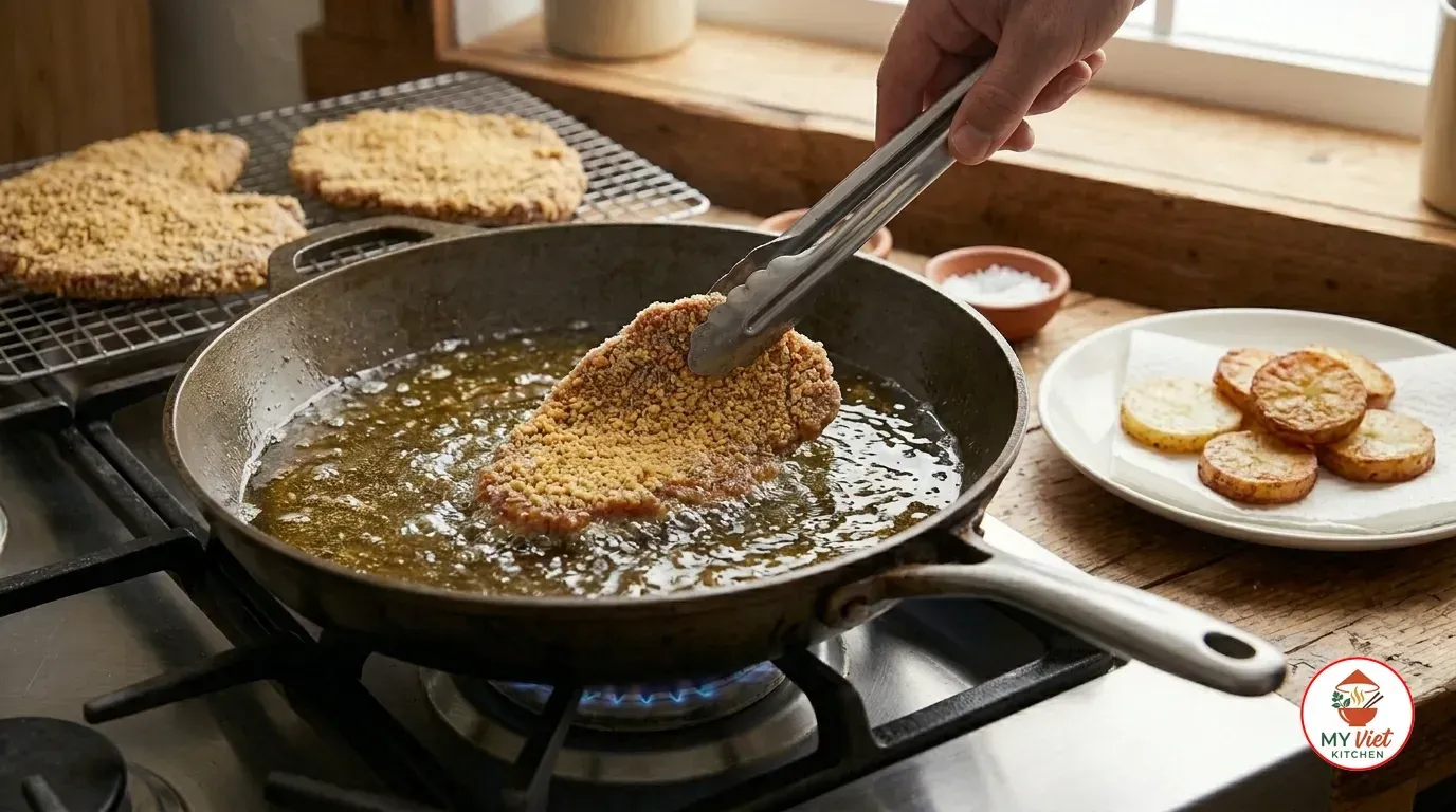 Step 5- Fry the Breaded Beef