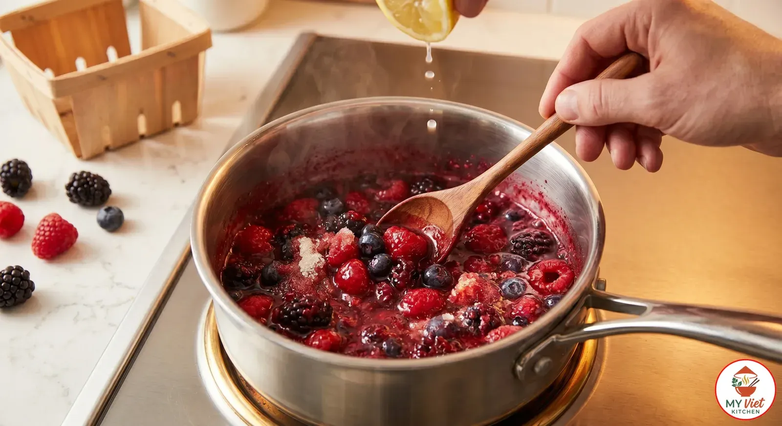 Step 5- Make the Berry Sauce