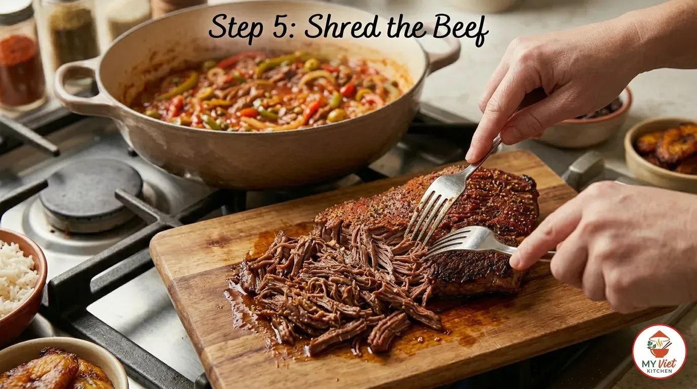 Step 5- Shred the Beef
