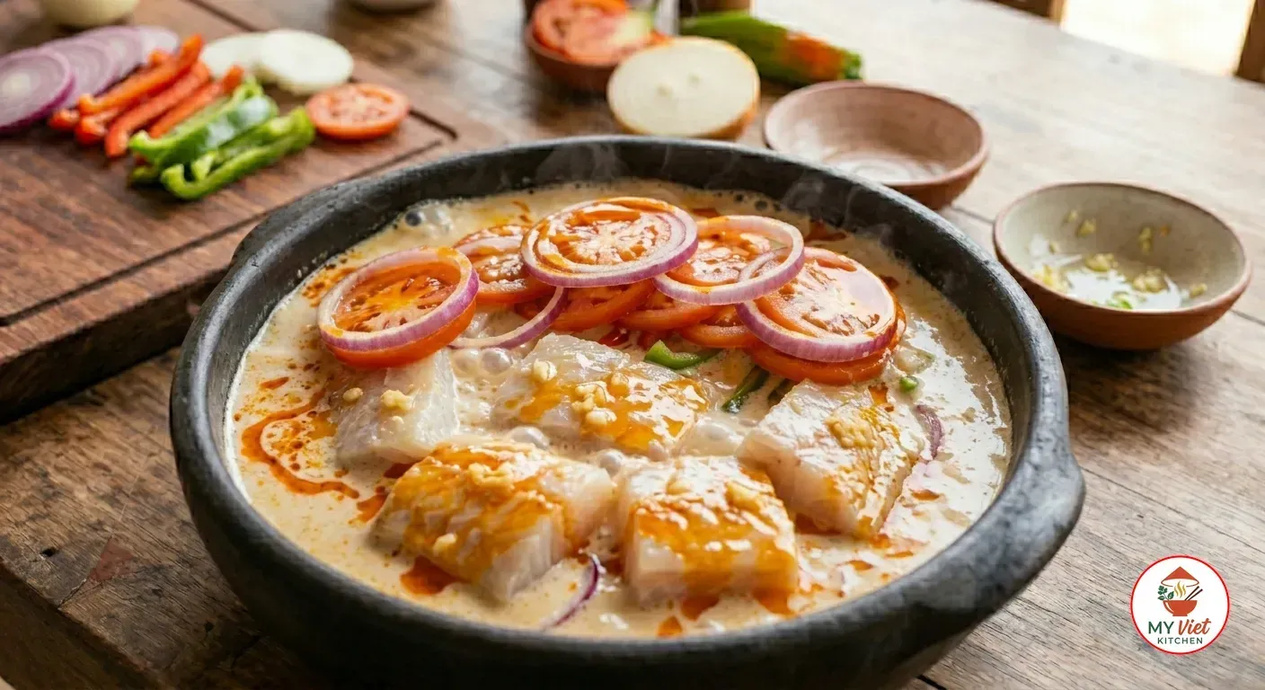 Step 5- Simmer in Coconut Milk